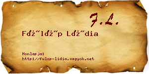 Fülöp Lídia névjegykártya