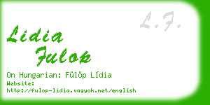 lidia fulop business card